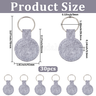 30Pcs Polyester Keychains&nbsp;KEYC-SP0001-61A-1