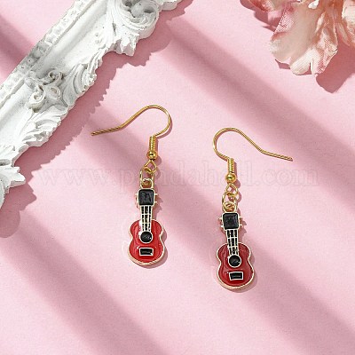 Golden Alloy Enamel Dangle Earrings&nbsp;EJEW-JE05653-04-1