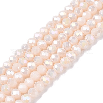 Electroplate Glass Beads Strands EGLA-A044-P3mm-B05-1