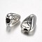 CCB Plastic Beads, Triangle, Antique Silver, 22x16x16mm, Hole: 6mm