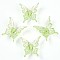 Transparent Acrylic Beads, Butterfly, AB Color Plated, Light Green, 25x25x8.5mm, Hole: 1.5mm, about 580pcs/500g