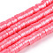 Handmade Polymer Clay Beads Strands, Pearlized, Disc/Flat Round, Heishi Beads, Pearl Pink, 6mm, Hole: 1.5mm, 15.75''(40cm)