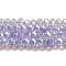 Transparent Baking Paint Glass Beads Strands, AB Color, Faceted, Round, Medium Purple, 3x2.5mm, Hole: 0.7mm, about 156~159pcs/strand, 14.80~14.96 inch(37.6~38cm)