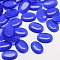 Cat Eye Cabochons, Oval, Blue, 18x13x2.5~3.5mm