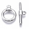 Non-Tarnish 304 Stainless Steel Toggle Clasps, Ring, Stainless Steel Color, Ring: 18x14x3mm, Hole: 1.2mm, Inner Diameter: 10mm, Bar: 24x7x3mm, Hole: 1.6mm