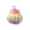 Translucent Resin Pendants, Animals Charms with Platinum Plated Iron Loops, Shell Shape, 20.5x17x3.5mm, Hole: 1.7mm