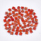 2-Hole Glass Seed Beads, Antique Style, Square, Tomato, 5x4.5~5.5x2~2.5mm, Hole: 0.5~0.8mm