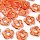 透明なアクリルビーズフレーム  花  ダークオレンジ  19x20x3.5mm  穴：1.6mm  内径：6.5mm  約632個/500g&nbsp;TACR-S154-29B-84-1