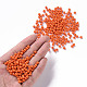 焼付塗装ガラスシードビーズ  レッドオレンジ  8/0  3mm  穴：1mm  約1111個/50g  50 G /袋  18袋/2ポンド&nbsp;SEED-US0003-3mm-K4-4