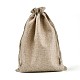 黄麻布ラッピングポーチ巾着袋  ダークカーキ  23x17cm&nbsp;ABAG-Q050-17x23-01-2