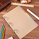 紙製本ノートインデックスディバイダーシート  バインダー用  長方形  ミックスカラー  250x185x0.3mm  穴：5.5mm  5枚/袋&nbsp;AJEW-WH20011-03C-4