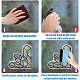 4Pcs 4 Patterns PVC Colored Laser Stained Window Film Adhesive Static Stickers&nbsp;STIC-WH0008-008-4