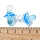 手作りランプワークペンダント  バンピー  キノコ  ディープスカイブルー  24.5~29.5x15~18.5mm  穴：2~5mm&nbsp;LAMP-M021-01G-3