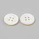 Natural 4-Hole Freshwater Shell Buttons&nbsp;BUTT-T011-01A-3