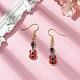 Golden Alloy Enamel Dangle Earrings&nbsp;EJEW-JE05653-04-2