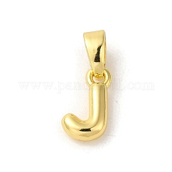 ラックメッキ真鍮チャーム  ゴールドカラー  長持ちメッキ  カドミウムフリー＆鉛フリー  文字J  9.5x5.5x2mm  穴：5x2.5mm