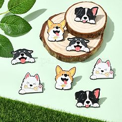 8Pcs 4 Styles Pet Dog Enamel Pins&nbsp;JEWB-CJ0002-97