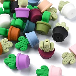 21Pcs 21 Colors Silicone Focal Beads&nbsp;SIL-CJ0002-03