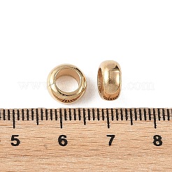 プラスチックヨーロッパビーズ  大穴ビーズ  ロンデル  ゴールドカラー  8.5x4mm  穴：5mm&nbsp;PL-CBA973B-03