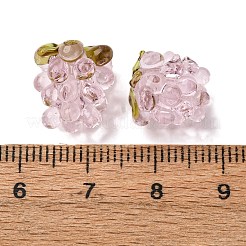 手作りランプワークビーズ  ラズベリー  パールピンク  12.5x10~12mm  穴：1.6mm&nbsp;LAMP-A008-03-02