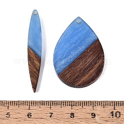 16Pcs 8 Styles Opaque Resin & Walnut Wood Pendants&nbsp;RESI-N053-10