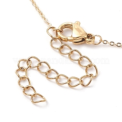 304ステンレススチールペンダントネックレス  葉  ゴールドカラー  15.00インチ（38.1cm）&nbsp;NJEW-TA00139