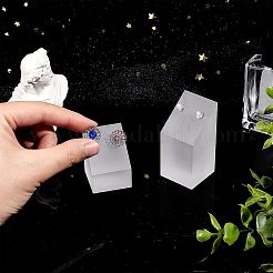 アクリルイヤリングディスプレイフレーム  艶消し  ホワイト  2.95~3x2.95〜x3.9~6.15cm  穴：2mm  2個/セット&nbsp;EDIS-WH0006-22