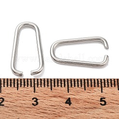 変色しにくい201ステンレススチール製クイックリンクコネクター  オーバル  ステンレス鋼色  18x8x1.5mm  内径：15mm&nbsp;STAS-O137-17P