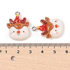 Christmas Theme Opaque Resin Pendants&nbsp;RESI-S08-03G