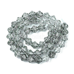 Transparent Crackle Glass Beads Strands&nbsp;GLAA-Q115-04A-02