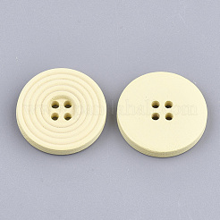 Painted Wooden Buttons&nbsp;WOOD-Q040-002H