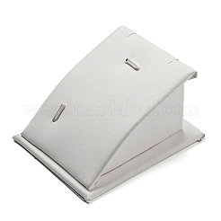 PUレザーのカーブジュエリーディスプレイ  ネックレスやペンダント用  ホワイトスモーク  3.9x6.3x7.5cm&nbsp;NDIS-A003-01E