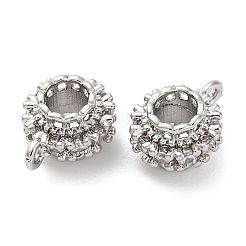 Brass Micro Pave Cubic Zirconia Tube Bails&nbsp;KK-H513-03P