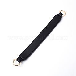 Puレザーバッグストラップ  亜鉛合金パーツと  バッグ交換用アクセサリー用  ブラック  34.1x3.4x0.5cm&nbsp;FIND-WH0069-04B