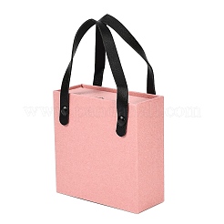 PU Jewelry Set Drawer Boxes with Square Sponge Inside and Texture Paper Rectangle Jewelry Bags&nbsp;ABAG-B009-02D