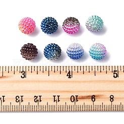 50個5色イミテーションパールアクリルビーズ  ベリービーズ  組み合わせビーズ  ラウンド  ミックスカラー  10mm  穴：1mm  10個/カラー&nbsp;OACR-FP0001-16