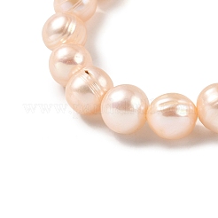 天然養殖淡水パールビーズ連売り  ポテト  グレード3a+  ピンク  11~12mm  穴：0.6mm  約34個/連  13.78~13.9インチ（35~35.3cm）&nbsp;PEAR-I007-07T-03