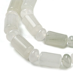 天然石翡翠ビーズ連売り  ロンデルビーズと  コラム  10x6mm  穴：0.8mm  約154個/連  14.96''（38センチメートル）&nbsp;G-M420-C01-02