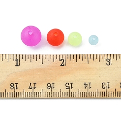 80g 4スタイル 透明アクリルボールビーズ  つや消しスタイル  ラウンド  ミックスカラー  6~12mm  穴：1~2mm  20g /スタイル&nbsp;FACR-FS0001-02