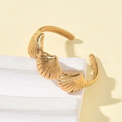304 Stainless Steel Cuff Rings&nbsp;RJEW-P150-15G