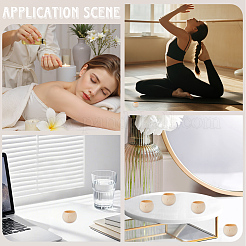 10Pcs Half Round Wooden Aromatherapy Diffuser&nbsp;AJEW-GF0015-18B