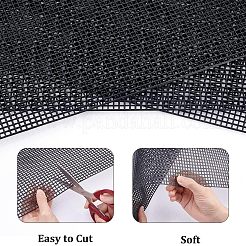プラスチック メッシュ キャンバス シート  財布テンプレート  毛糸作りに  ニットとかぎ針編みのプロジェクト  長方形  ブラック  32.6x49.9x0.17cm&nbsp;FIND-WH0117-98A
