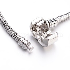 ファッション真鍮製ヨーロピアンブレスレット  ガラスビーズおよび合金ラインストーンビーズと  ミックスカラー  190x5mm&nbsp;BJEW-L583-03
