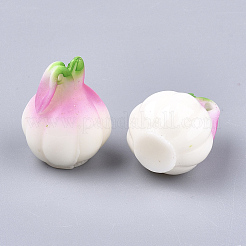 樹脂チャーム  模造食品  ニンニク  乳白色  27x20x20mm  穴：1.5mm&nbsp;LS-X-RESI-T028-32