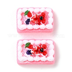 樹脂カボション  模造食品  ケーキ  パールピンク  24.5x16.5x11.5mm&nbsp;X-CRES-P020-03J-02