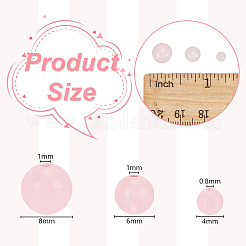 3 Strands 3 Style Natural Round Loose Gemstone Rose Quartz Beads Strands&nbsp;G-OC0005-17