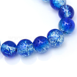 Baking Paint Crackle Glass Beads Strands&nbsp;X-CCG-S001-6mm-16