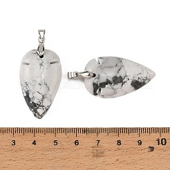 Natural Howlite Pendants&nbsp;G-H359-04P-07
