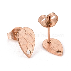Ion Plating(IP) 304 Stainless Steel Stud Earring Findings&nbsp;STAS-O119-31RG