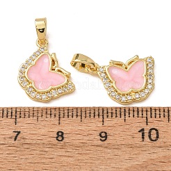 Brass Micro Pave Clear Cubic Zirconia Pendants&nbsp;CU-CBA7141-01G-B